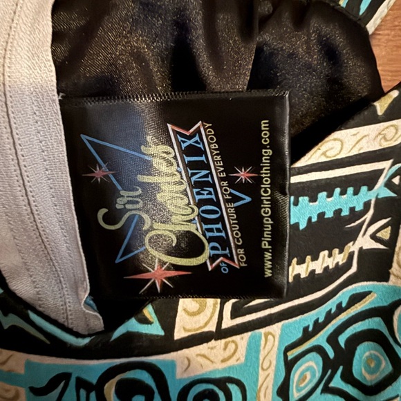 Blue and Black Patterned Dress - Picture 3 of 3